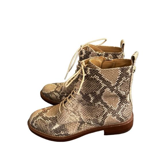 Sam Edelman Nina Womens Leather Ankle Lace-Up Boot 7 - Picture 4 of 7